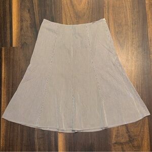 Camille La Vie Striped Midi Skirt in Black & White